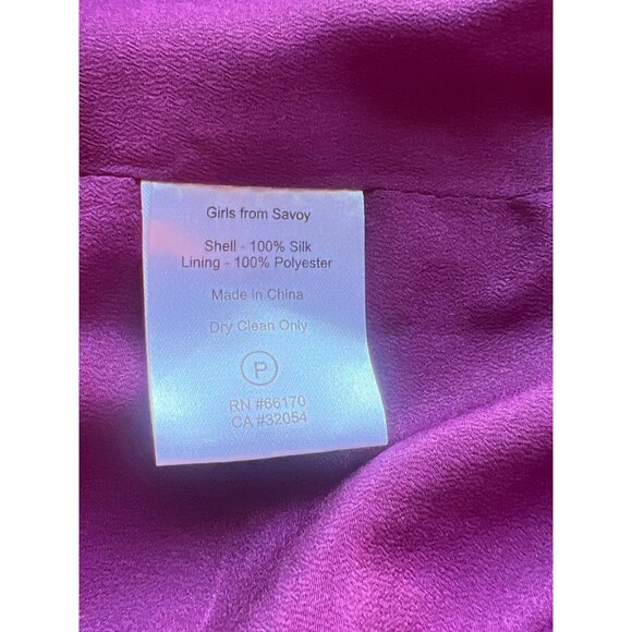 Girls from Savoy Bouquet Toss Dress 100% Silk Dress w/ Pockets Womens Size 0 - Picture 10 of 11